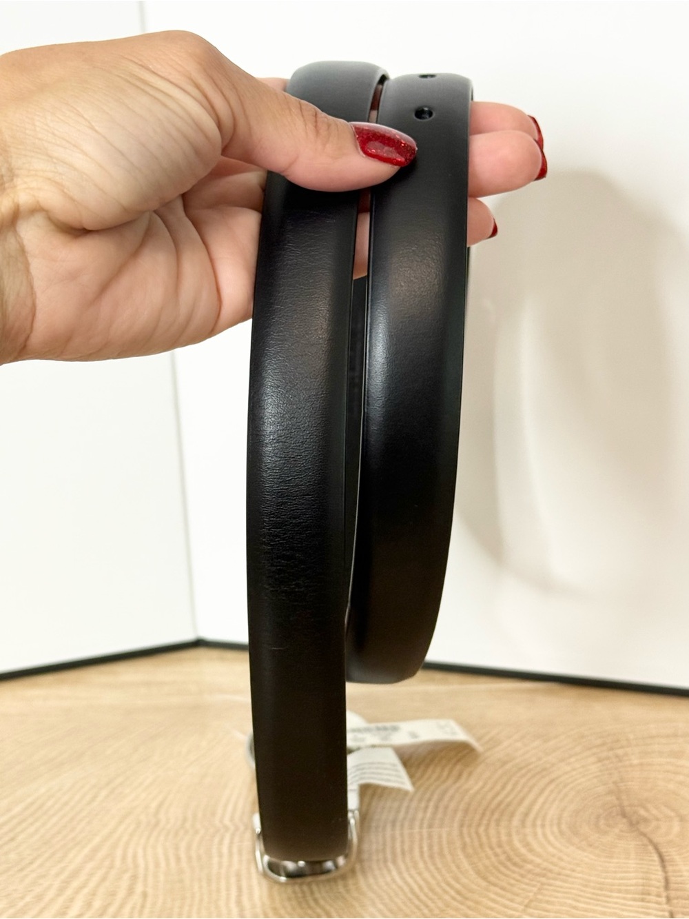 Madewell Triple Metal Keeper Leather Belt Size Medium - Picture 3 of 9